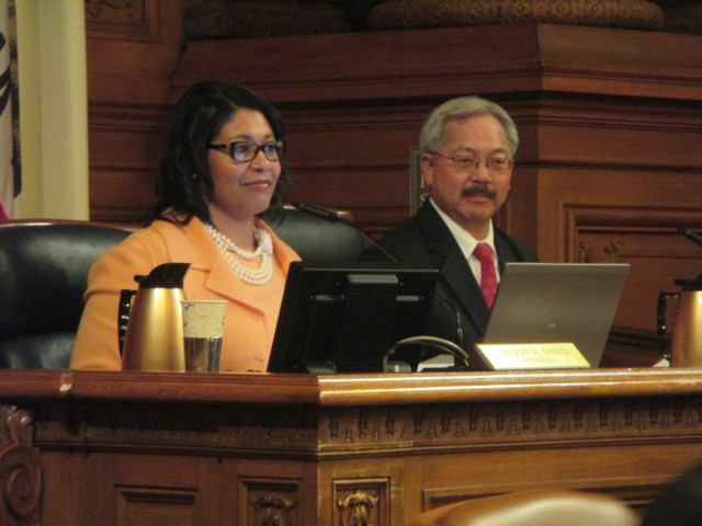 Board President London Breed and Mayor Ed Lee are all in favor of Sanctuary city -- in theory