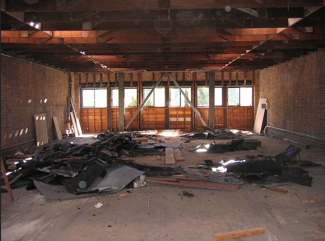 The old: this is what the space looked like when Station 40 rented it more than a decade ago