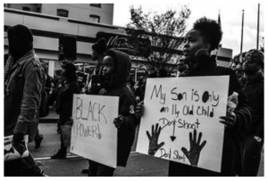 Sunshine Velasco's photo of the 2015 Oakland Million Man March, included in "Making a Scene"