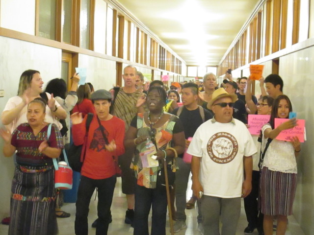 Tenants took over City Hall to demand anti-eviction legislation