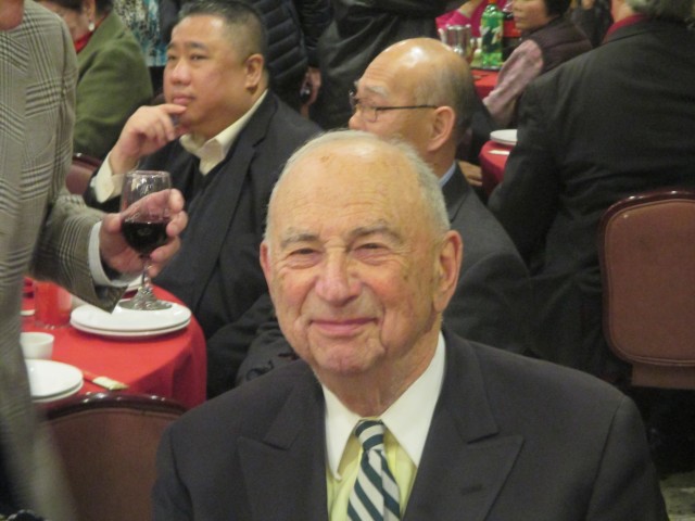 Retired Judge Quentin Kopp at an Aaron Peskin celebration