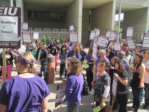 Nurses and their allies rally for adequate staffing levels at SF General