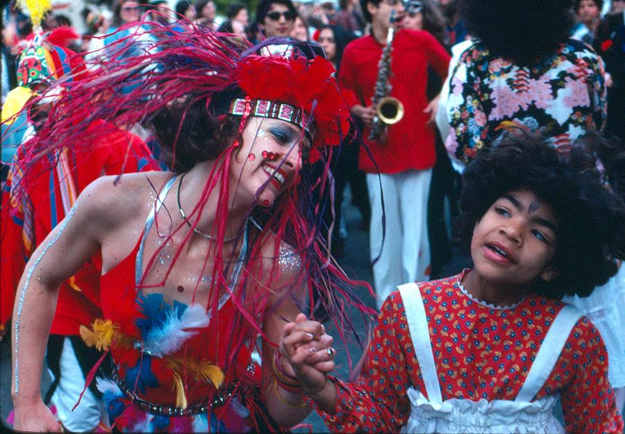 First year revelers at SF Carnaval '78. Photo: Lou Mattheis
