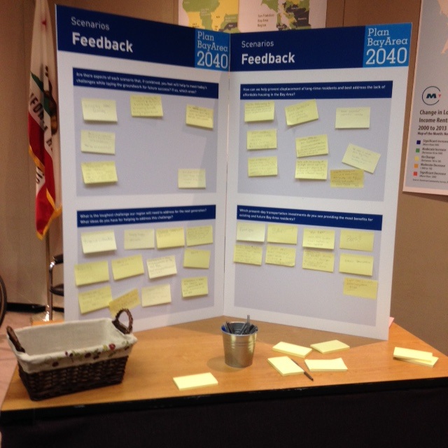 Community input? Yes, those are post-it notes
