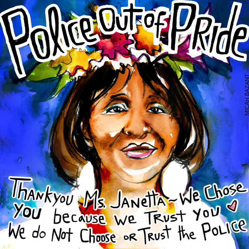 Janetta Johnson of the TGI Justice Project led the effort to withdraw from the parade