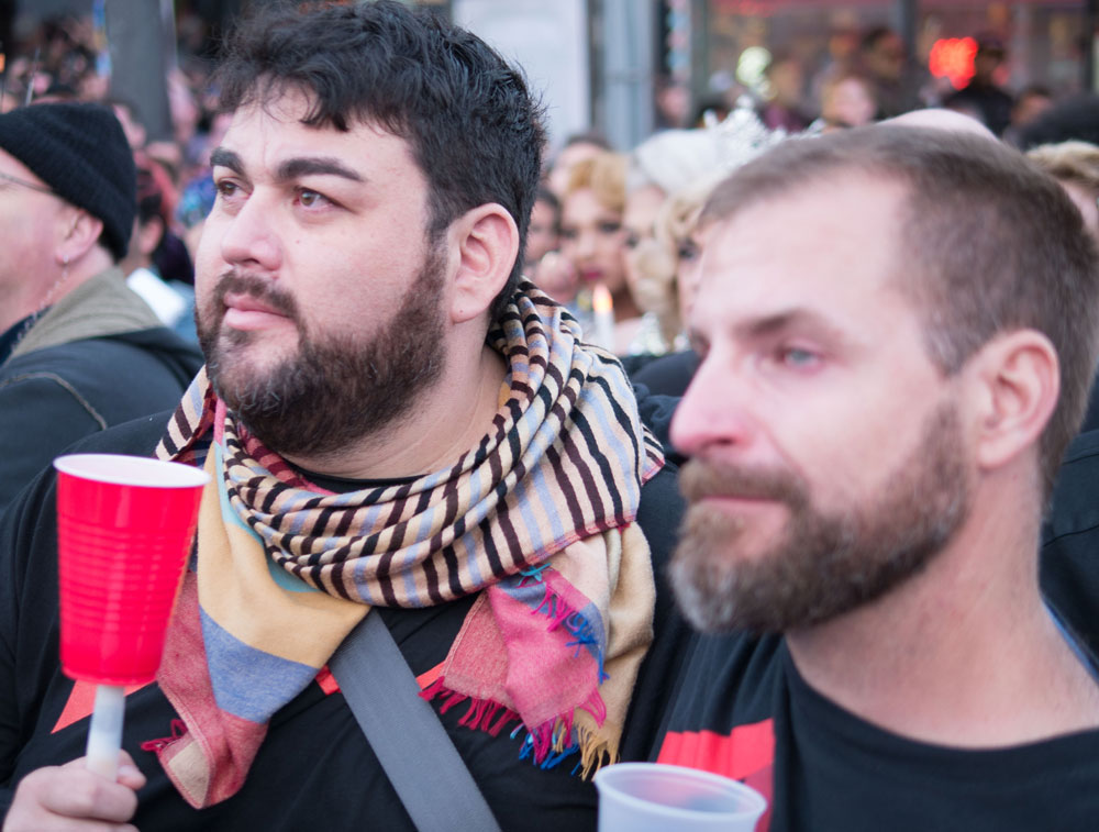 A feeling of mourning permeated the crowd that gathered in the Castro. Photo by David Schnur.