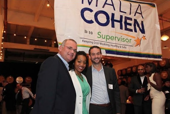 Sup. Cohen and the two 901 16th St developers looking very friendly at a 2013 fundraiser