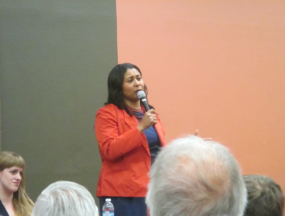 Why is Sup. London Breed talking like a conservative against income taxes?