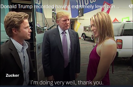 Donald Trump and Billy Bush meet actress Arianne Zucker in a video that includes some nasty (but sadly, way too common) "banter."