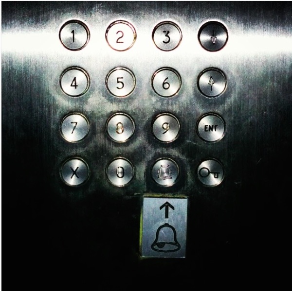 Why does a bell make sense in an elevator? Photo by Marc Weidenbaum.