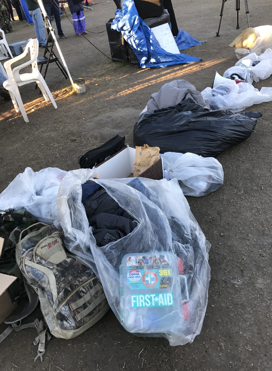 Confiscated possessions were just dumped out of a truck