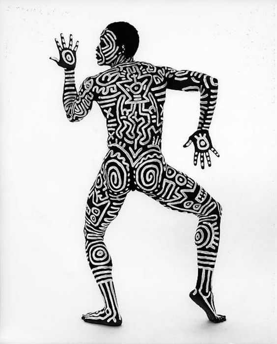 Bill T. Jones painted by Keith Haring, 1983