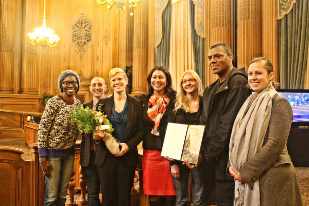 President London Breed alongwith Women's Community Clinic team. Photo by Sana Saleem. 