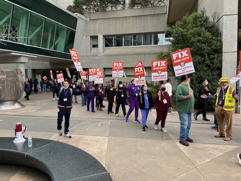 Health workers demand an end to dangerous staff shortages at SF General