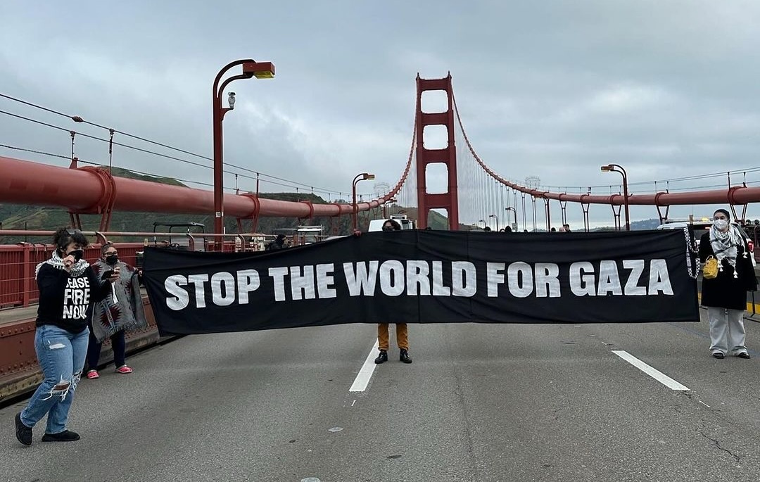 Gaza Protesters On Golden Gate Bridge Jailed On Felony Charges - 48 Hills