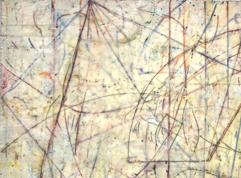 Mark Perlman’s encaustic microcosms diagram otherworldly elements