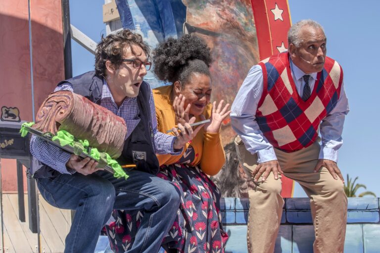 SF Mime Troupe’s ‘American Dream’: Palestine, AI, and those two old white guys