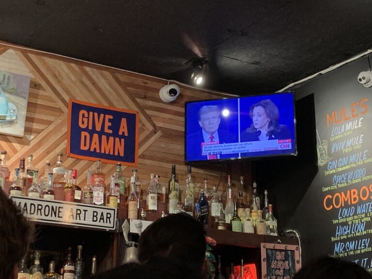 Voters at Madrone bar debate party were (mostly) excited about Harris