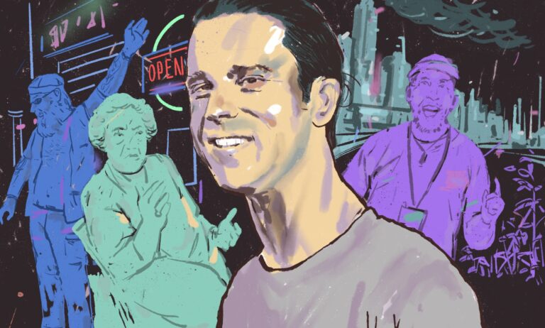 In threatening times, Dan Hoyle seeks out democracy with a small ‘d’