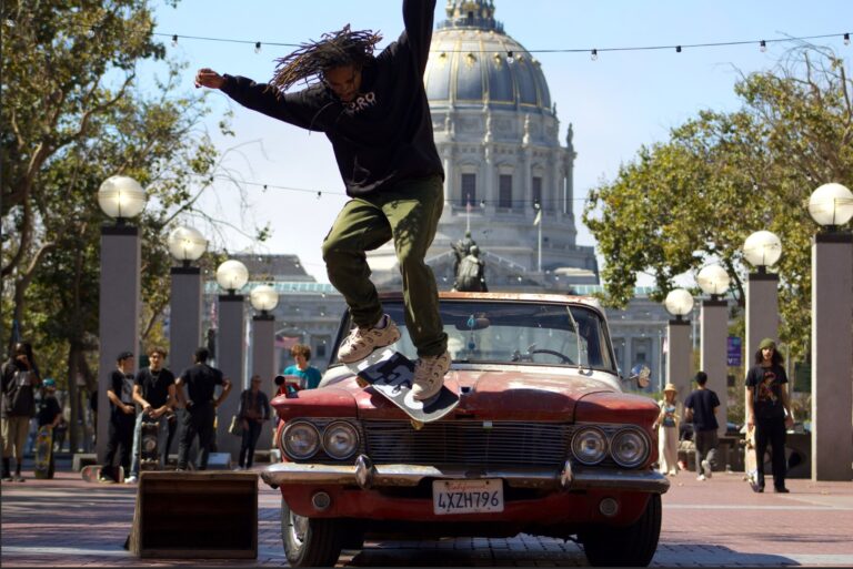 Wild tricks and community vibes as skaters converged on UN Plaza