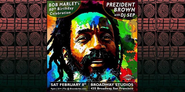 Win tickets to celebrate Bob Marley’s 80th birthday with Prezident Brown