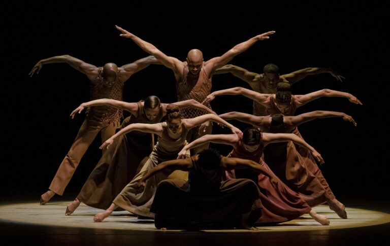 Alvin Ailey American Dance Theater in Alvin Ailey's Revelations. Photo by Paul Kolnik