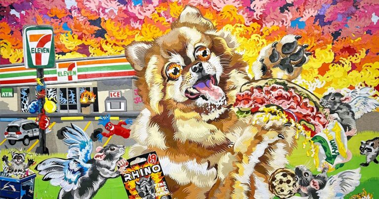 Andrea Bergen collages a post-apocalyptic world whose creatures feast on scraps