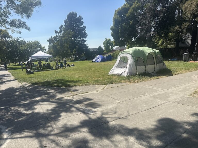 At a park named for indigenous people, a homeless community faces eviction
