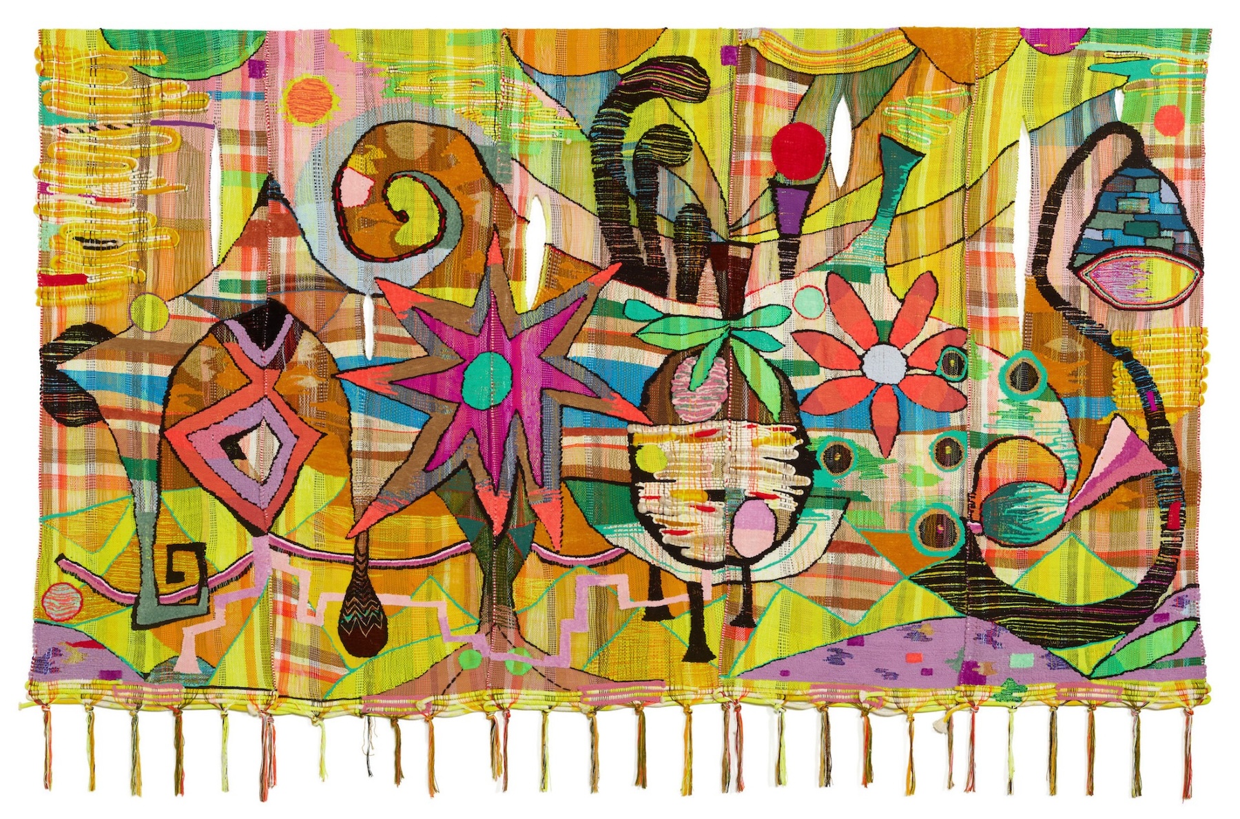 Inspired by Sister Corita Kent, Terri Friedman's meticulous weaves erupt into protest - 48 hills