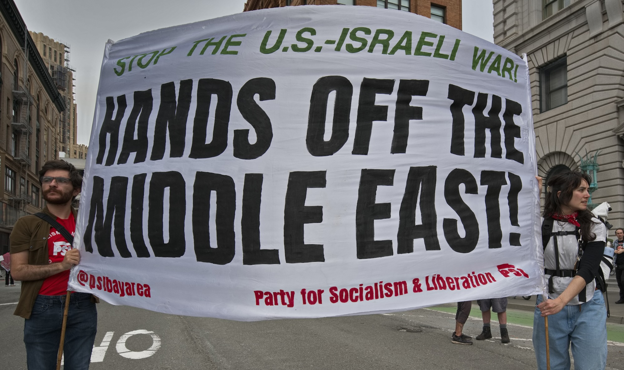 SF protests against war on Iran draw cries to "Send Barron' - 48 hills