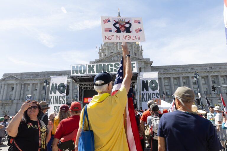 At No Kings protest, war on Iran and Epstein files were big topics